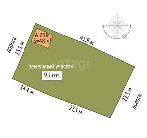 Дача 48м², 2-этажный, участок 10 сот.  