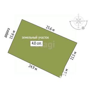 Дом 52м&sup2;, 1-этажный, участок 4 сот.  