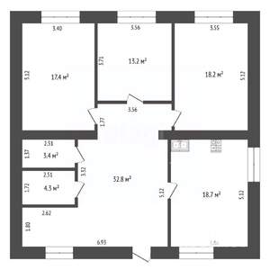 Дом 108м&sup2;, 1-этажный, участок 10 сот.  