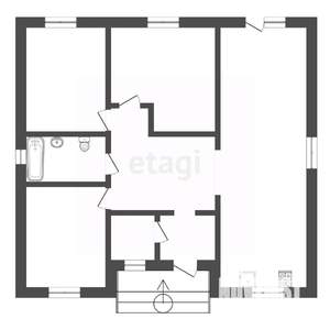 Дом 100м&sup2;, 1-этажный, участок 5 сот.  