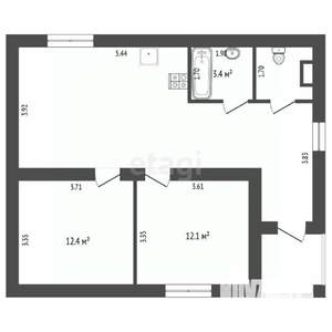 Дом 70м&sup2;, 1-этажный, участок 5 сот.  