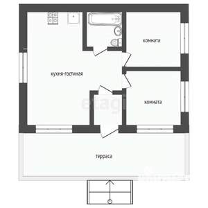 Дом 72м², 1-этажный, участок 6 сот.  