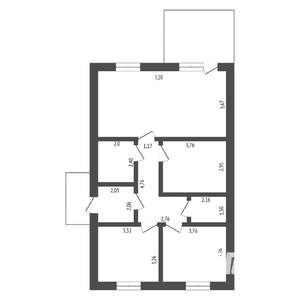 Коттедж 85м², 1-этажный, участок 5 сот.  