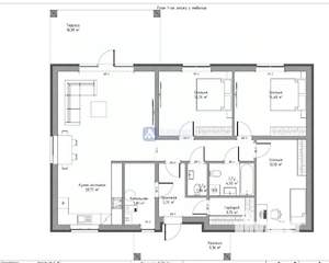 Коттедж 103м², 1-этажный, участок 5 сот.  