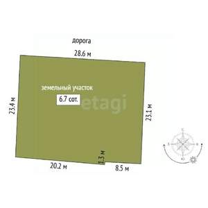 Дом 40м², 2-этажный, участок 7 сот.  