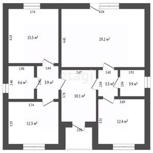 Дом 102м², 1-этажный, участок 5 сот.  