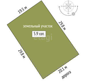 Дом 31м², 2-этажный, участок 6 сот.  