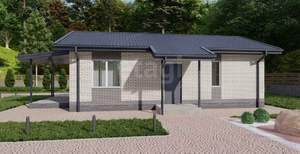 Дом 60м&sup2;, 1-этажный, участок 6 сот.  