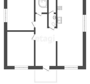 Дом 92м&sup2;, 1-этажный, участок 701 сот.  