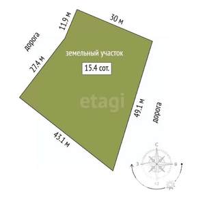 Дом 633м&sup2;, 3-этажный, участок 15 сот.  