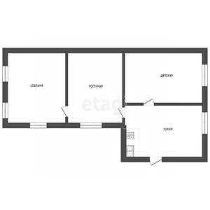 Дом 57м², 1-этажный, участок 2 сот.  