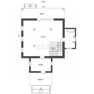 Дом 120м&sup2;, 3-этажный, участок 8 сот.  