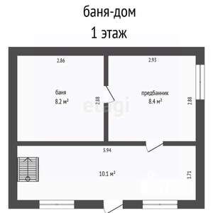 Дача 50м², 2-этажный, участок 5 сот.  