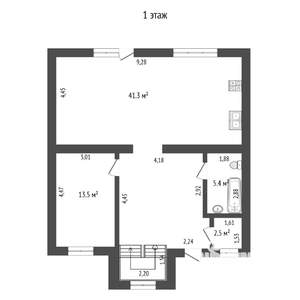 Коттедж 169м², 2-этажный, участок 6 сот.  