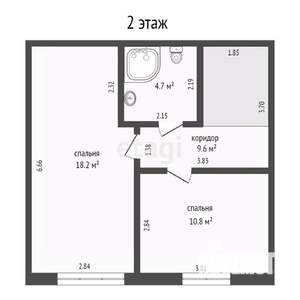 Таунхаус 90м², 3-этажный, участок 1 сот.  