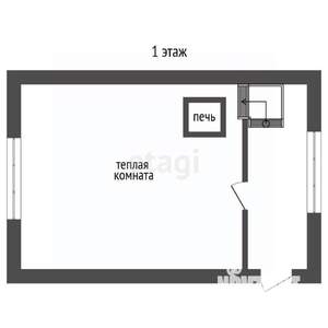 Дом 22м&sup2;, 1-этажный, участок 4 сот.  