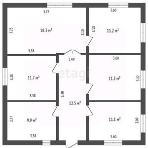 Дом 171м&sup2;, 2-этажный, участок 6 сот.  