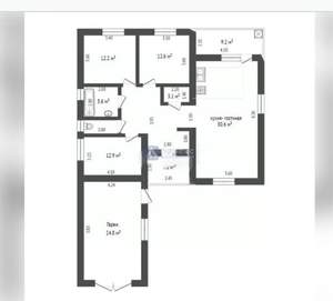 Коттедж 145м², 1-этажный, участок 10 сот.  