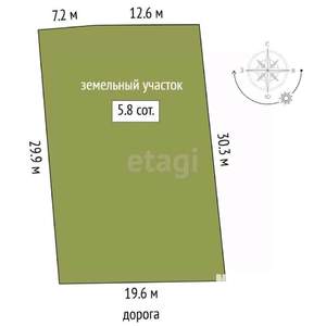 Дом 40м&sup2;, 2-этажный, участок 6 сот.  