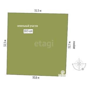 Дом 50м&sup2;, 1-этажный, участок 10 сот.  