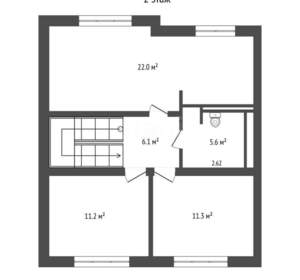Дом 124м², 2-этажный, участок 3 сот.  