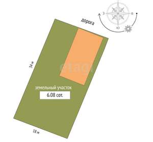 Дом 105м&sup2;, 2-этажный, участок 6 сот.  