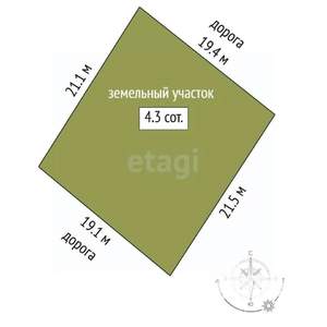 Дача 40м², 2-этажный, участок 4 сот.  