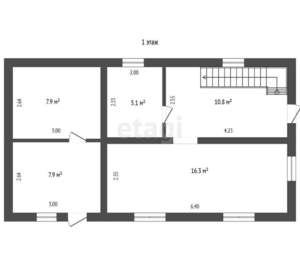 Дом 86м², 2-этажный, участок 7 сот.  