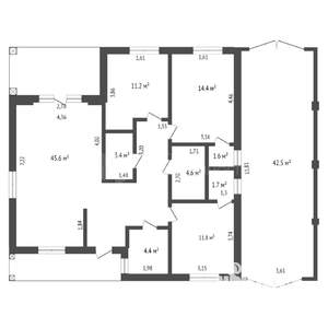Коттедж 152м², 1-этажный, участок 9 сот.  