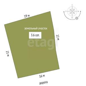 Дом 60м&sup2;, 1-этажный, участок 4 сот.  