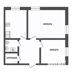 Дом 59м&sup2;, 1-этажный, участок 5 сот.  