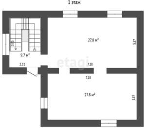 Дом 277м², 3-этажный, участок 6 сот.  