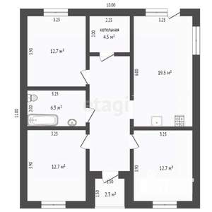 Дом 90м², 1-этажный, участок 6 сот.  