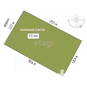Дом 551м², 2-этажный, участок 6 сот.  