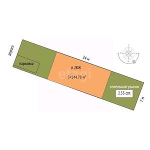 Таунхаус 145м², 2-этажный, участок 1 сот.  