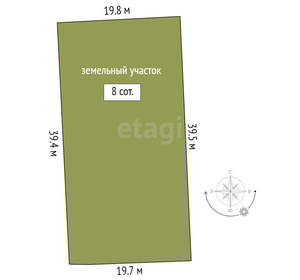Дом 20м², 2-этажный, участок 8 сот.  