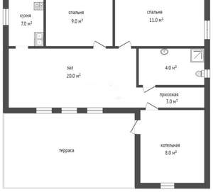 Дача 70м², 2-этажный, участок 0 сот.  