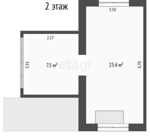 Дом 57м², 2-этажный, участок 6 сот.  