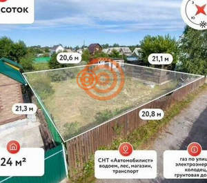 Дом 24м², 1-этажный, участок 4 сот.  