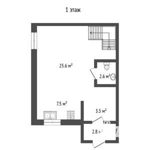 Таунхаус 130м², 3-этажный, участок 2 сот.  