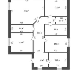 Дом 150м², 1-этажный, участок 7 сот.  