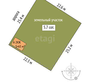 Дача 65м², 2-этажный, участок 6 сот.  