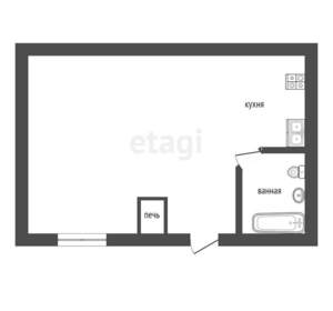 Дом 23м&sup2;, 1-этажный, участок 3 сот.  