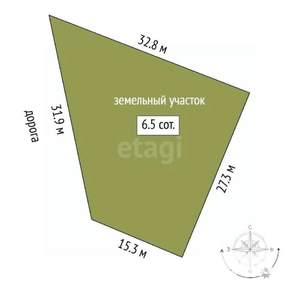 Дом 130м&sup2;, 1-этажный, участок 6 сот.  