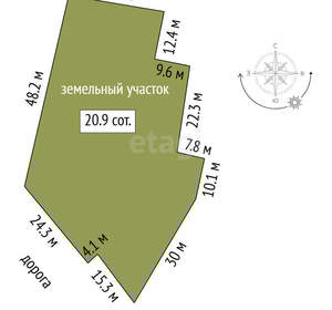Дом 356м², 2-этажный, участок 21 сот.  