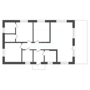 Дом 94м&sup2;, 1-этажный, участок 5 сот.  