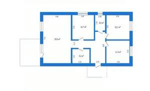Дом 85м&sup2;, 2-этажный, участок 6 сот.  