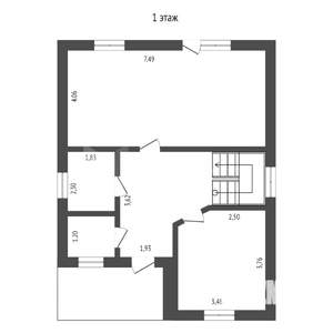 Коттедж 134м², 2-этажный, участок 5 сот.  