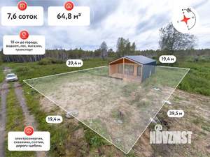 Дом 65м&sup2;, 1-этажный, участок 7 сот.  