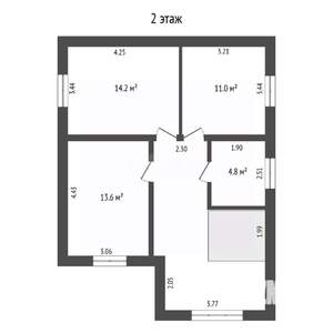 Дом 138м², 2-этажный, участок 4 сот.  